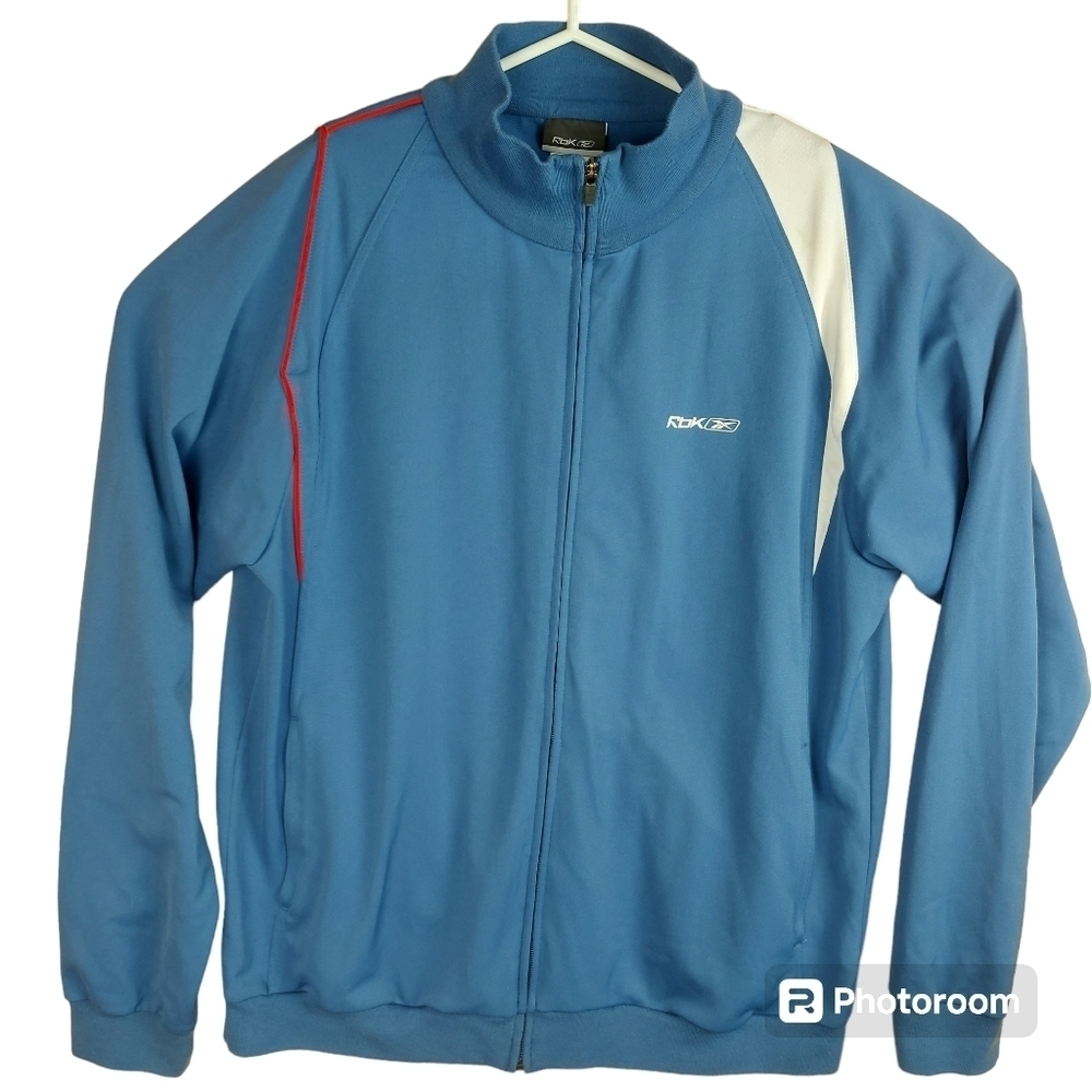 🍄3/50$🍄 RBK track jacket REEBOK men's coat Size XL Full Zip Running Football